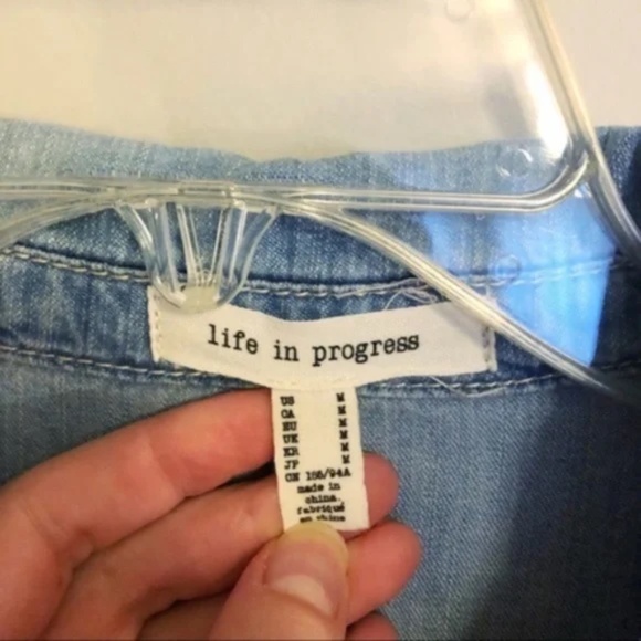 Life in Progress Chambray Denim Flannel Shirt - Picture 3 of 7